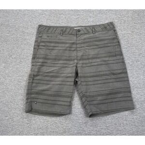 Linksoul Shorts Mens Size 40 Gray Striped Performance Stretch Golf Outdoor Chino